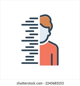 Vector colorful illustration icon for gone