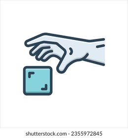Icono de ilustración de color vectorial para agarrar
