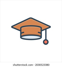 Vector colorful illustration icon for grad