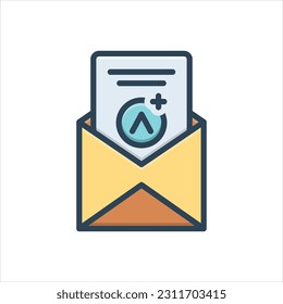 Vector colorful illustration icon for grade