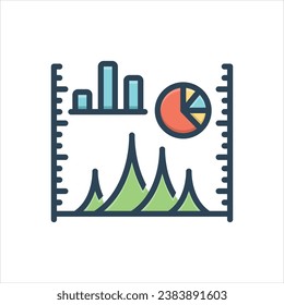 Icono de ilustración de color vectorial para gráfico