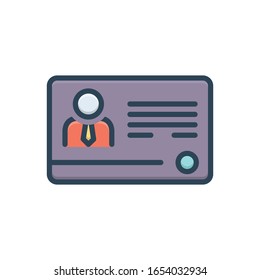 Vector Colorful Illustration Icon For Greencard