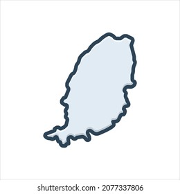 Icono de ilustración de color vectorial para granada