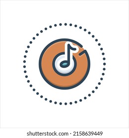 Vector colorful illustration icon for groove