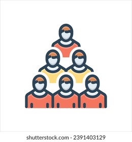 Vector colorful illustration icon for group