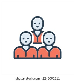 Vector colorful illustration icon for groups