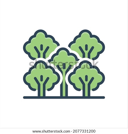 Vector colorful illustration icon for grove