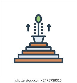 Vector colorful illustration icon for grow