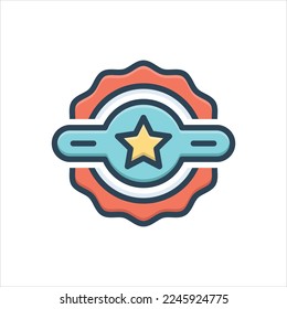Icono de ilustración de color vectorial para garantía