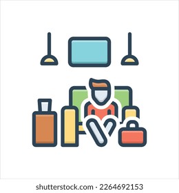 Vector colorful illustration icon for guests
