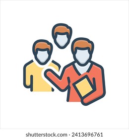Vector colorful illustration icon for guide