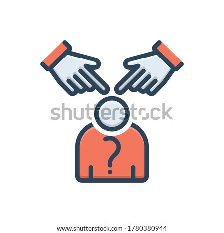 Vector colorful  illustration icon for guilty
