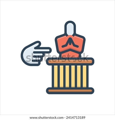 Vector colorful illustration icon for guilty
