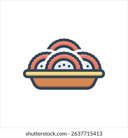 Vector colorful illustration icon for gujiya