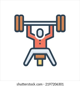 Icono de ilustración de color vectorial para hardcore