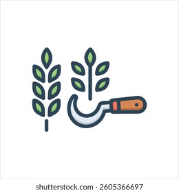 Vector colorful illustration icon for harvest