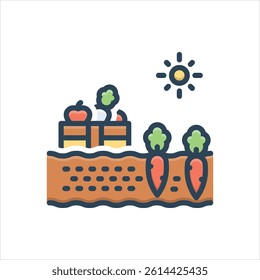 Vector colorful illustration icon for harvest 