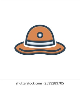 Vector colorful illustration icon for hat