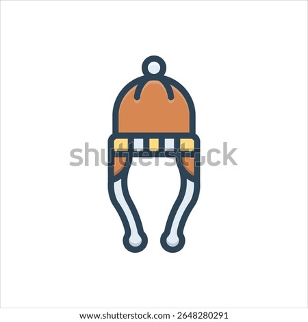 Vector colorful illustration icon for hat