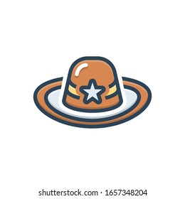 Vector colorful illustration icon for head gear