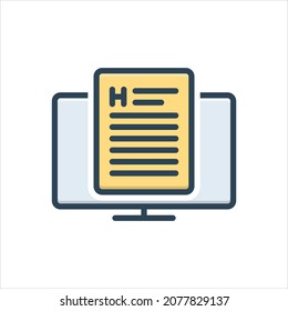 Icono de ilustración de color vectorial para el encabezado