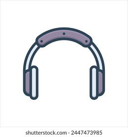 Vector colorful illustration icon for headphones