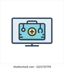 Vector colorful illustration icon for healthcare