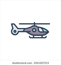 Vector colorful illustration icon for helicopter