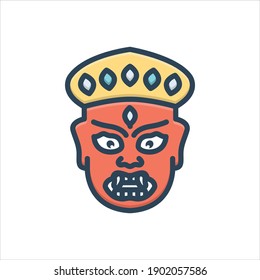 Vector colorful illustration icon for hemis