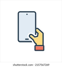 Vector colorful illustration icon for holdings