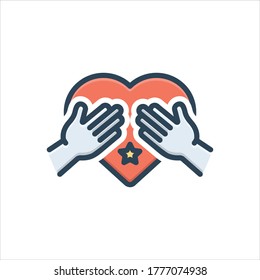 Vector colorful illustration icon for honest