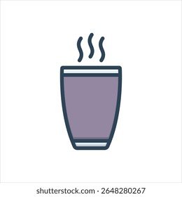 Vector colorful illustration icon for hot drink