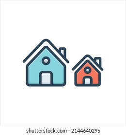 Vector colorful illustration icon for House