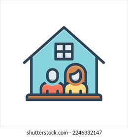 Vector colorful illustration icon for household