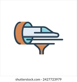 Vector colorful illustration icon for hyperloop