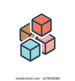 Vector colorful illustration icon for ice
