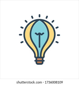 Icono de ilustración de color vectorial para la idea