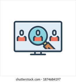 Icono de ilustración de color vectorial para las identificaciones
