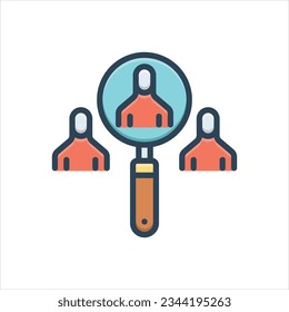 Vector colorful illustration icon for identify