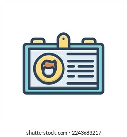 Vector colorful illustration icon for identity