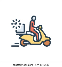Vector colorful illustration icon for immediately