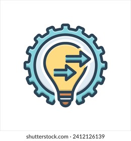 Vector colorful illustration icon for implementation