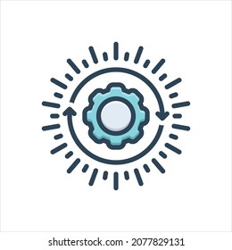 Vector colorful illustration icon for implementing