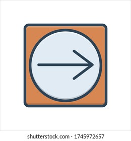 Vector colorful illustration icon for implication