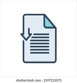 Vector colorful illustration icon for import