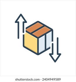 Vector colorful illustration icon for import export