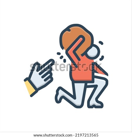 Vector colorful illustration icon for impose