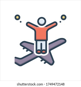 Vector colorful illustration icon for impossible