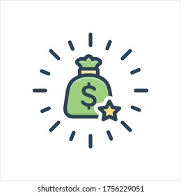 Vector colorful illustration icon for incentive