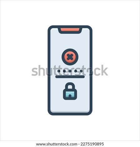 Vector colorful illustration icon for incorrect